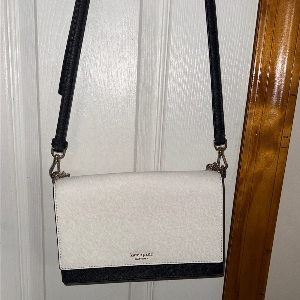 Kate Spade Elegant Black and White Crossbody Bag